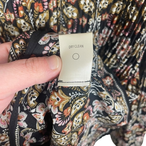 NWT Max Studio Pleated Plisse Floral Bell Sleeve Blouse Brown/Pink Size 1X - Picture 11 of 12